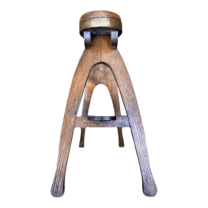 1920s Viennese Quarter Sawn Oak Foot Rest for a Home or Shoe Store - Thumbnail 2