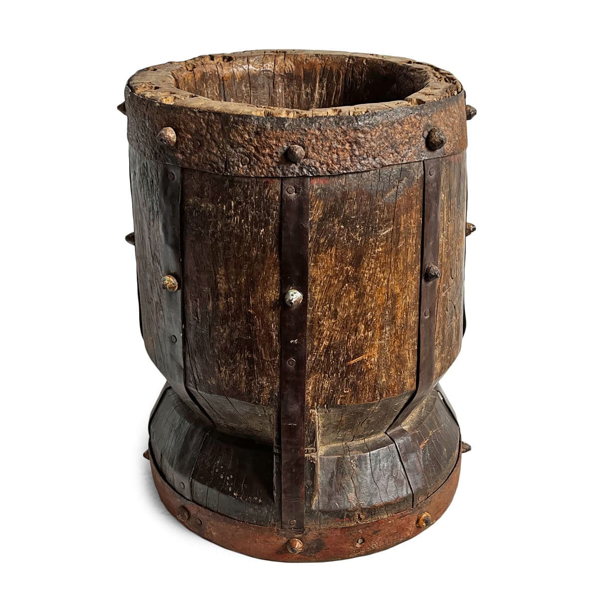 Old India Wood Pestle Pot - Thumbnail 2