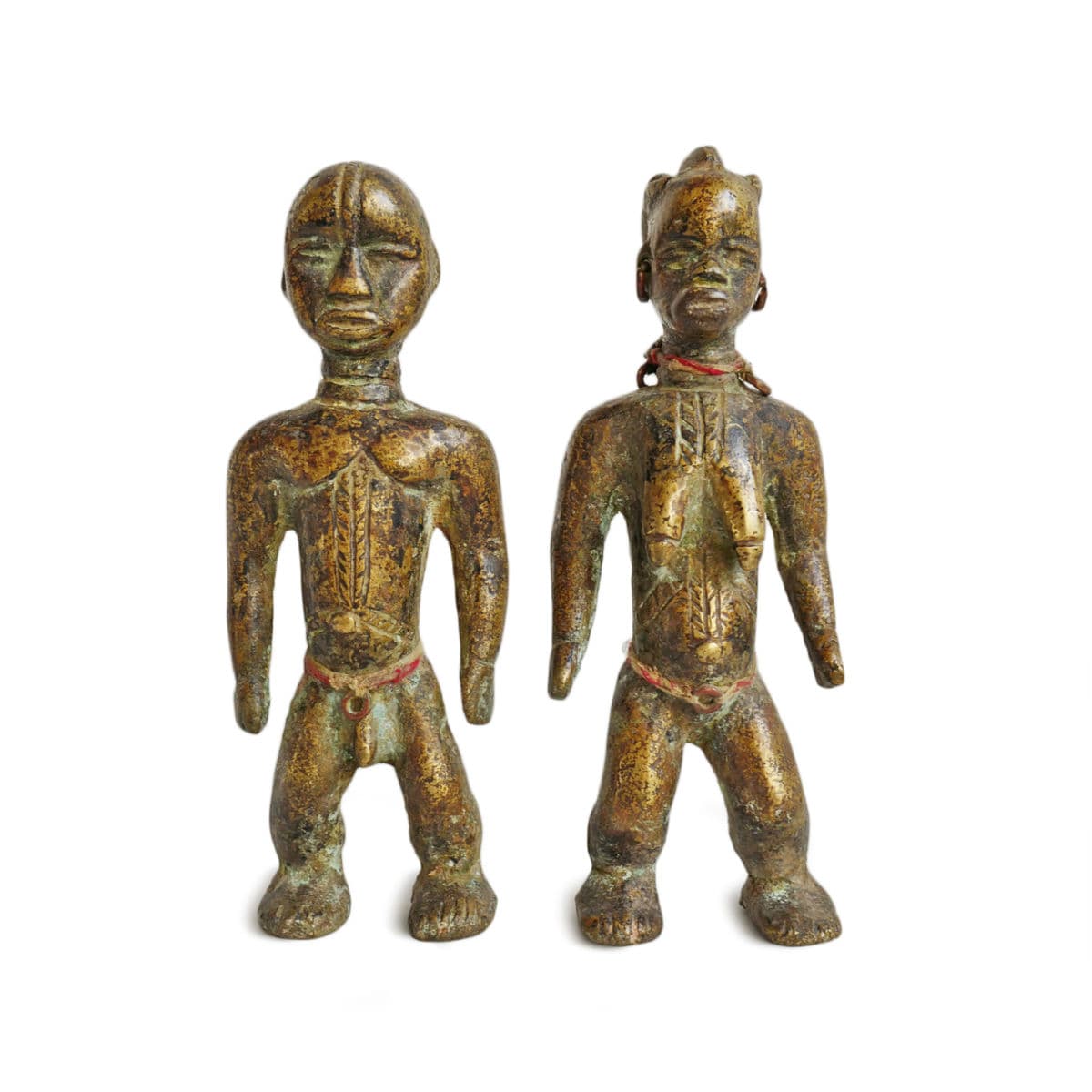 Pair of Old Brass Dan Figures - Thumbnail 2