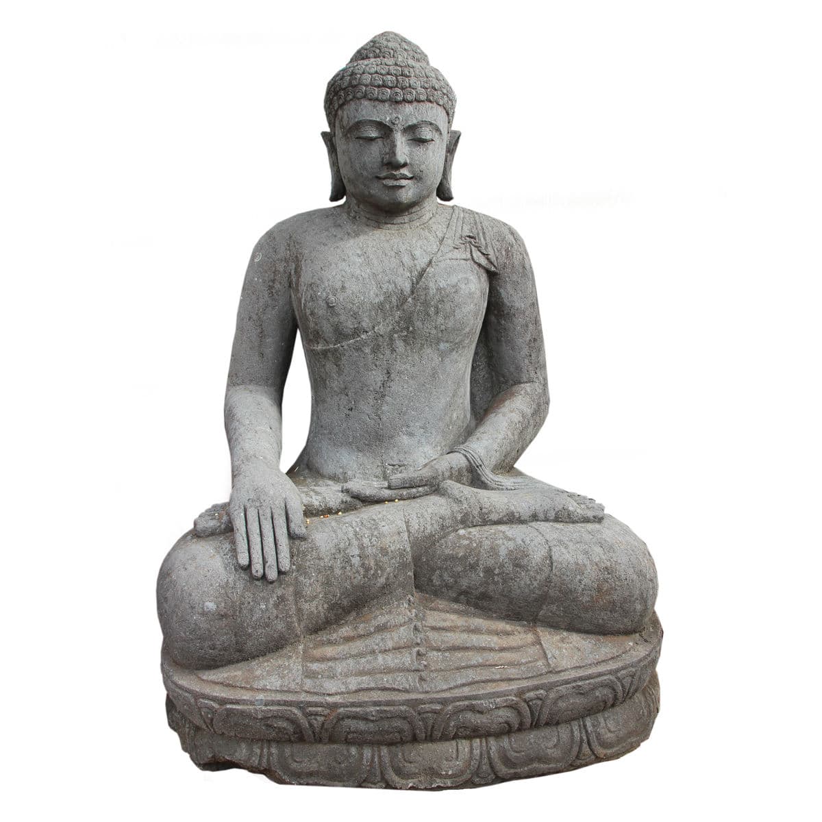 Large Stone Sitting Buddha - Thumbnail 2
