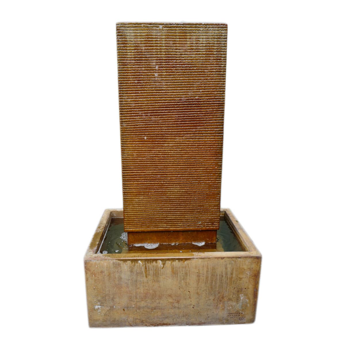 Cement Rust Ripple Fountain Medium - Thumbnail 2