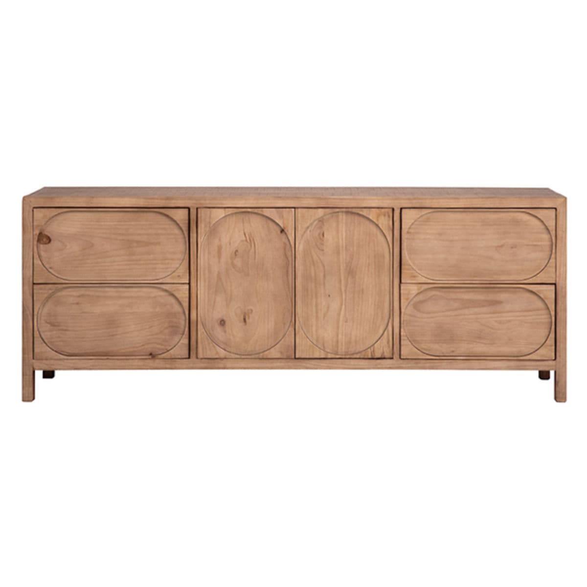 Deco Oval Pine Sideboard - Thumbnail 2