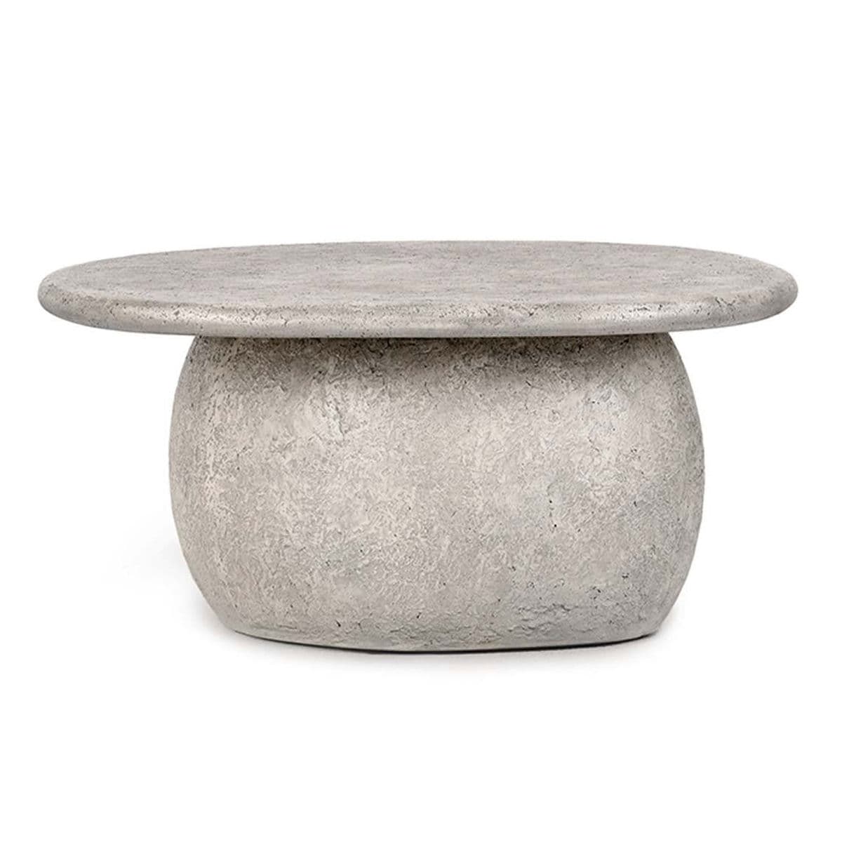 Organic Modern Outdoor Concrete Coffee Table - Thumbnail 2