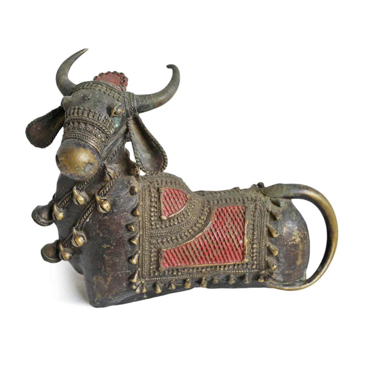 Antique Brass Nandi Bull India - Thumbnail 2