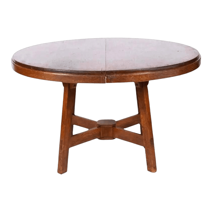 Signed Charles Limbert Antique Mission Oak Dining Table #2429 - Early 20th Century - Thumbnail 2