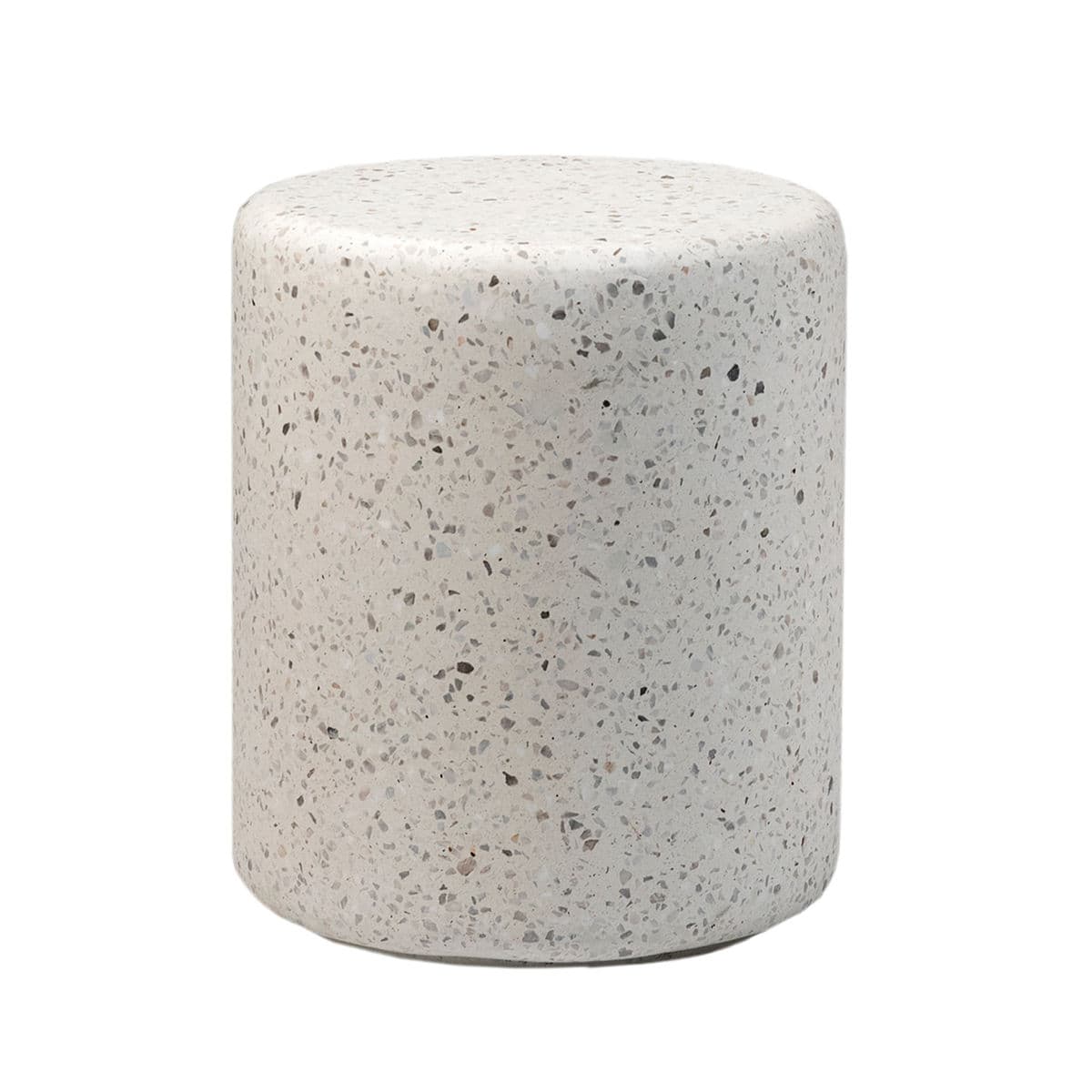 White Terrazzo Round Side Table Small - Thumbnail 2