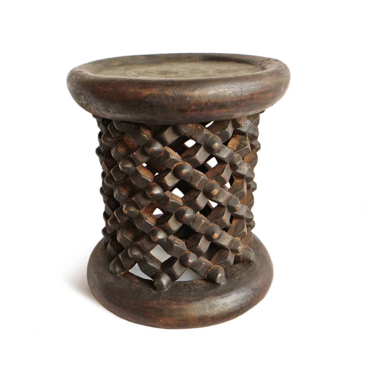 Vintage Small Bamileke Stool - Thumbnail 2
