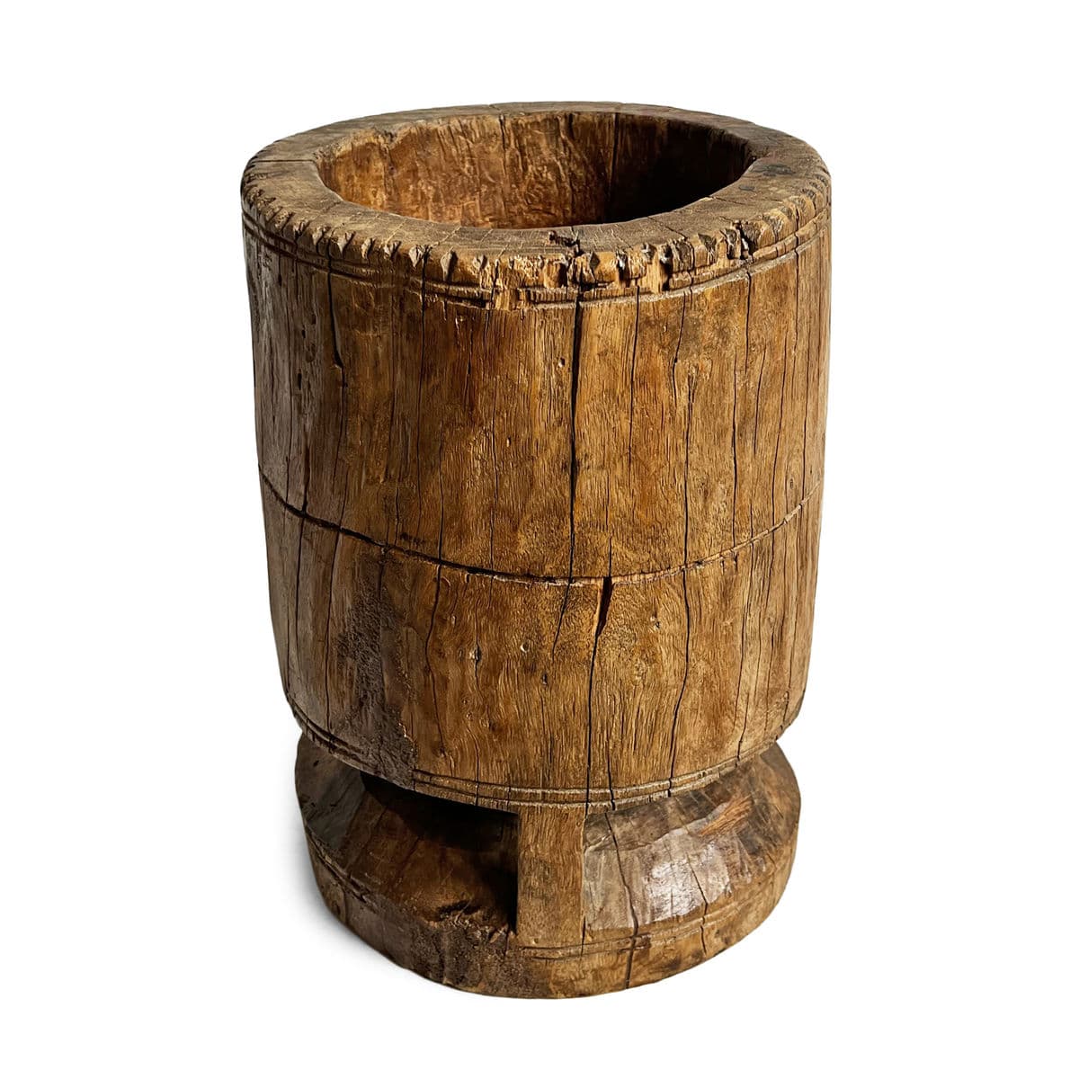 Old India Wood Pestle Pot - Thumbnail 2
