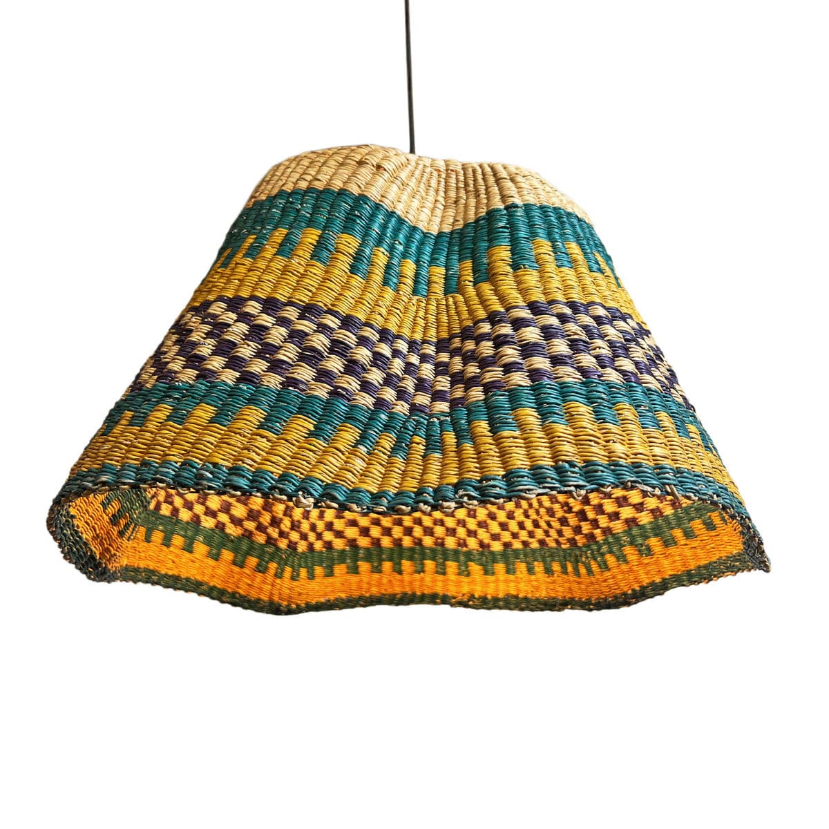 Bolga Wave Basket Light Pendant - Thumbnail 2