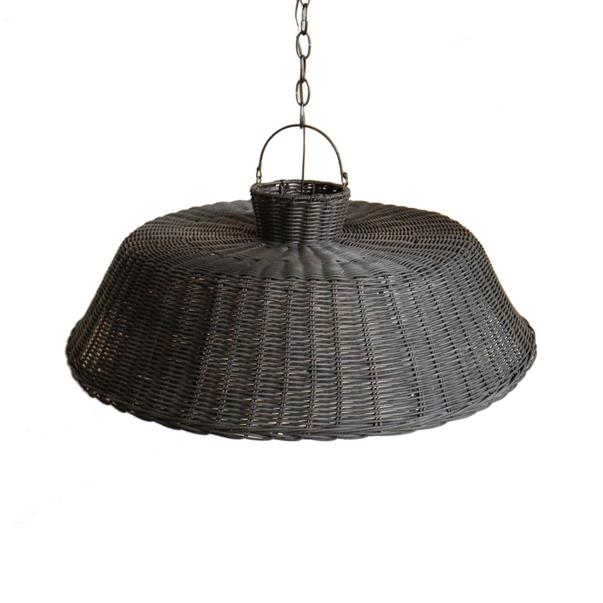 Black Wicker Audrey Pendant Medium - Thumbnail 2