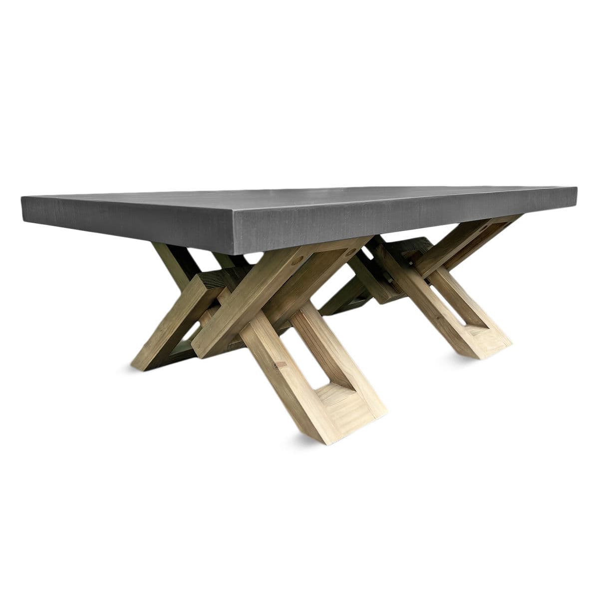 Charcoal Concrete & Wood Coffee Table - Thumbnail 2