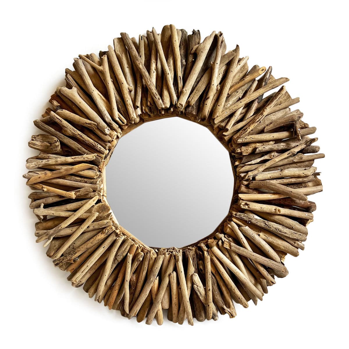 Driftwood Round Sun Mirror - Thumbnail 2