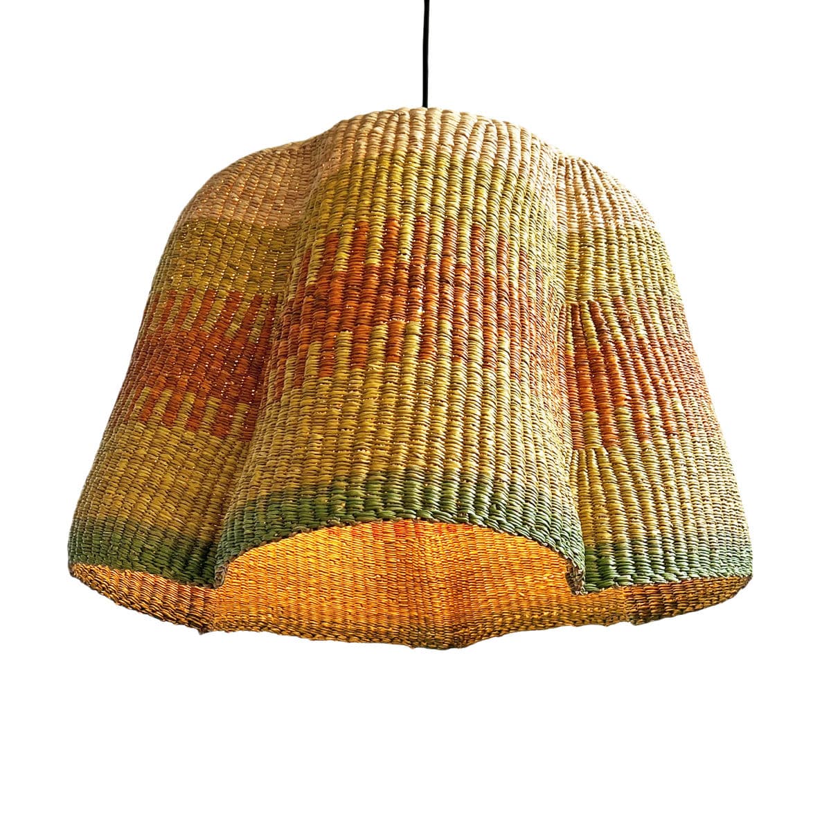 Bolga Wave Basket Light Pendant - Thumbnail 2