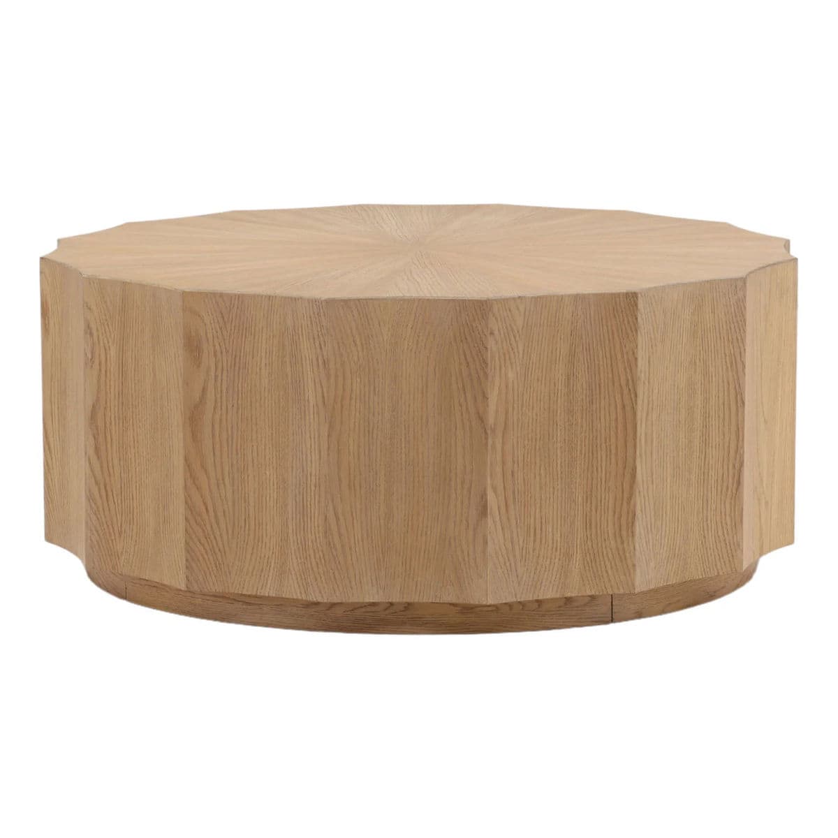 Scalloped Blond Coffee Table - Thumbnail 2