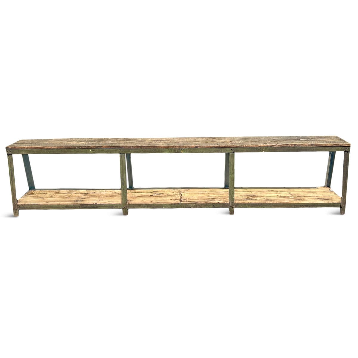 Long Narrow Industrial Work Table - Thumbnail 2