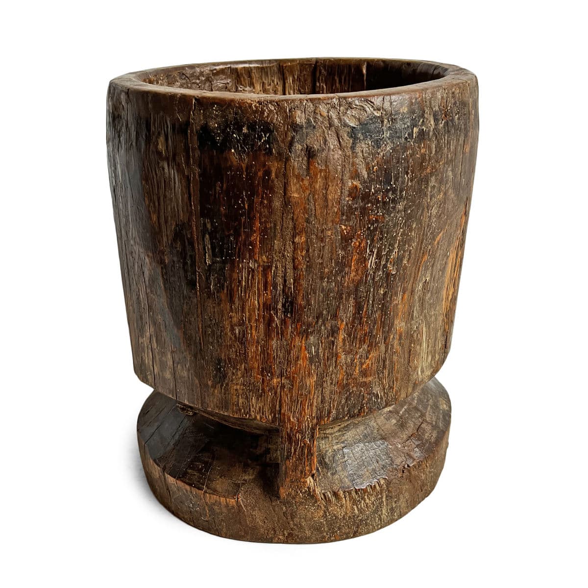 Old India Wood Pestle Pot - Thumbnail 2