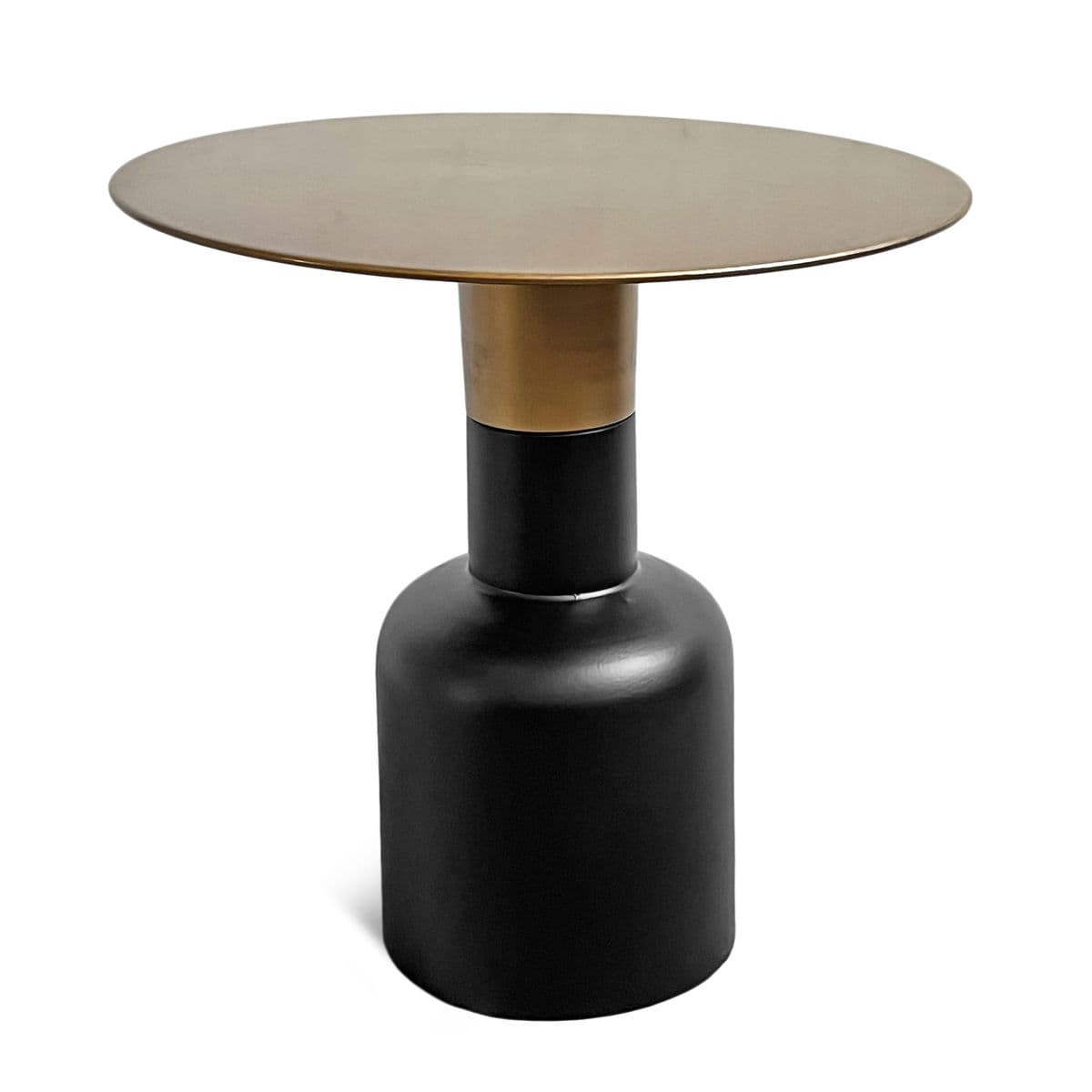 Black Matte & Brass Side Table - Thumbnail 2