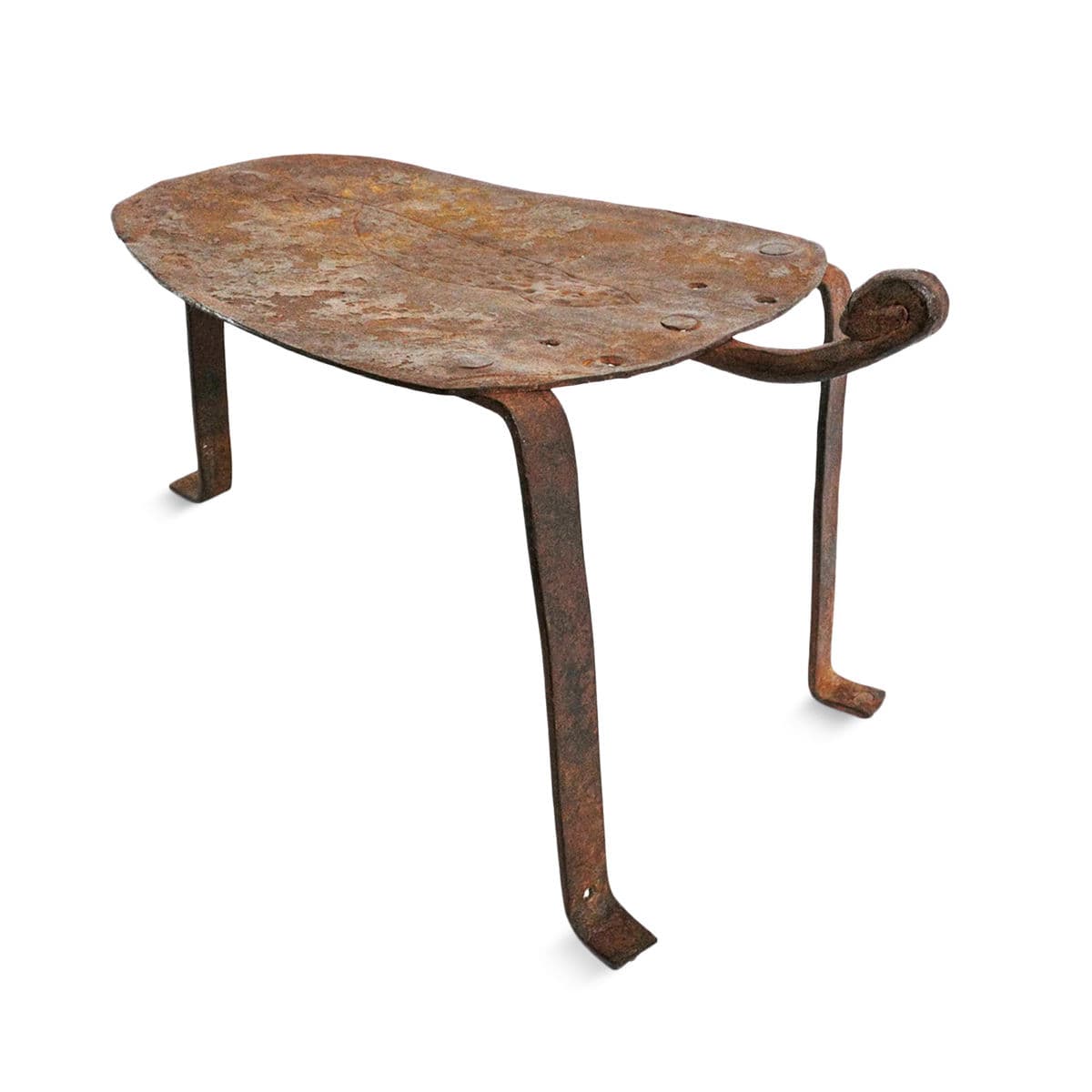 Vintage Lobi Iron Chameleon Stool - Thumbnail 2
