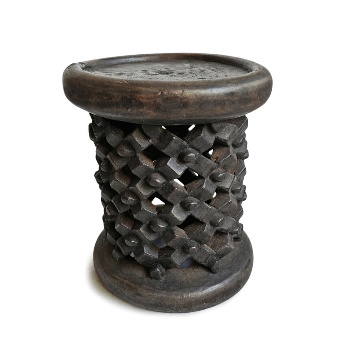 Vintage Small Bamileke Stool - Thumbnail 2