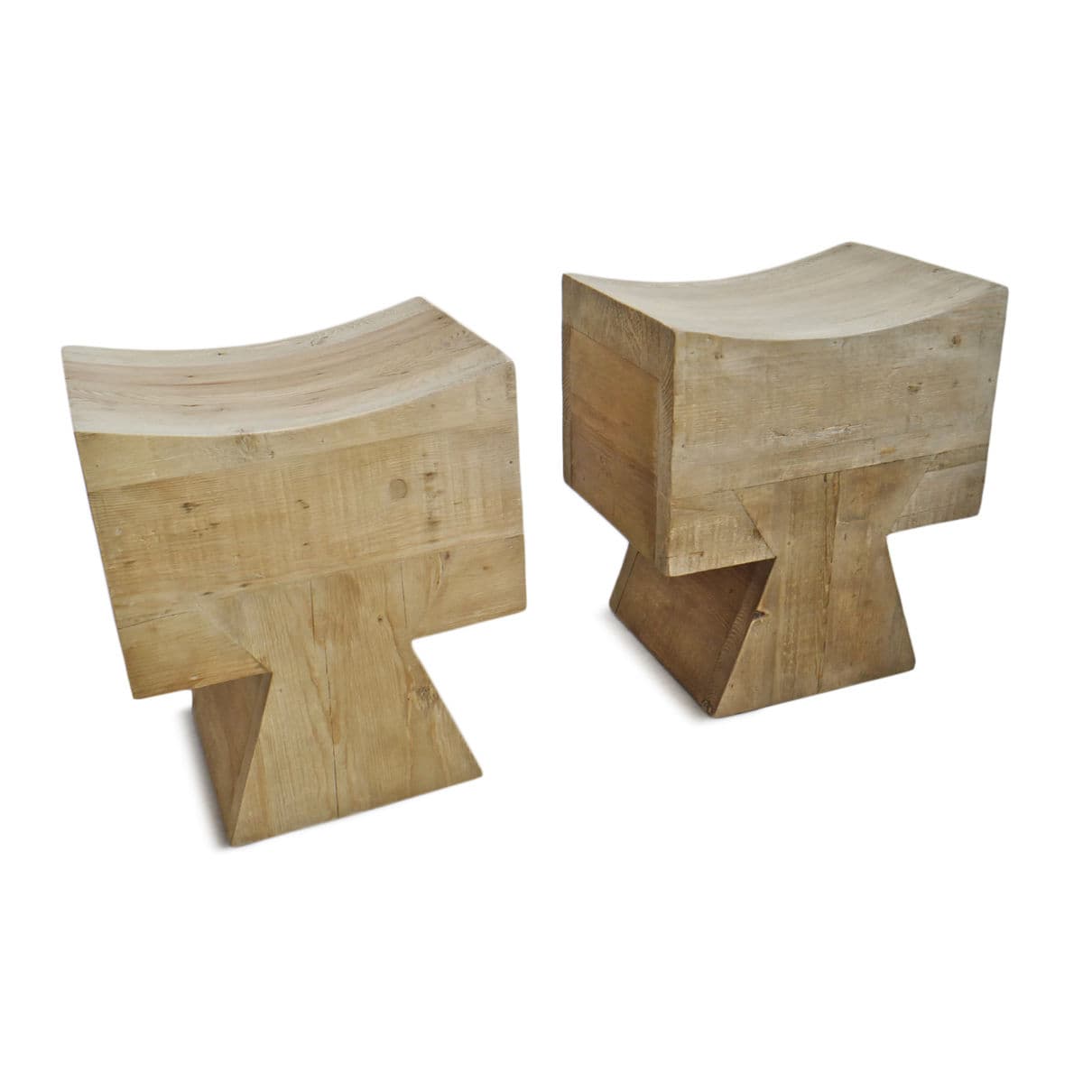 Modern T Pine Stool - Thumbnail 12