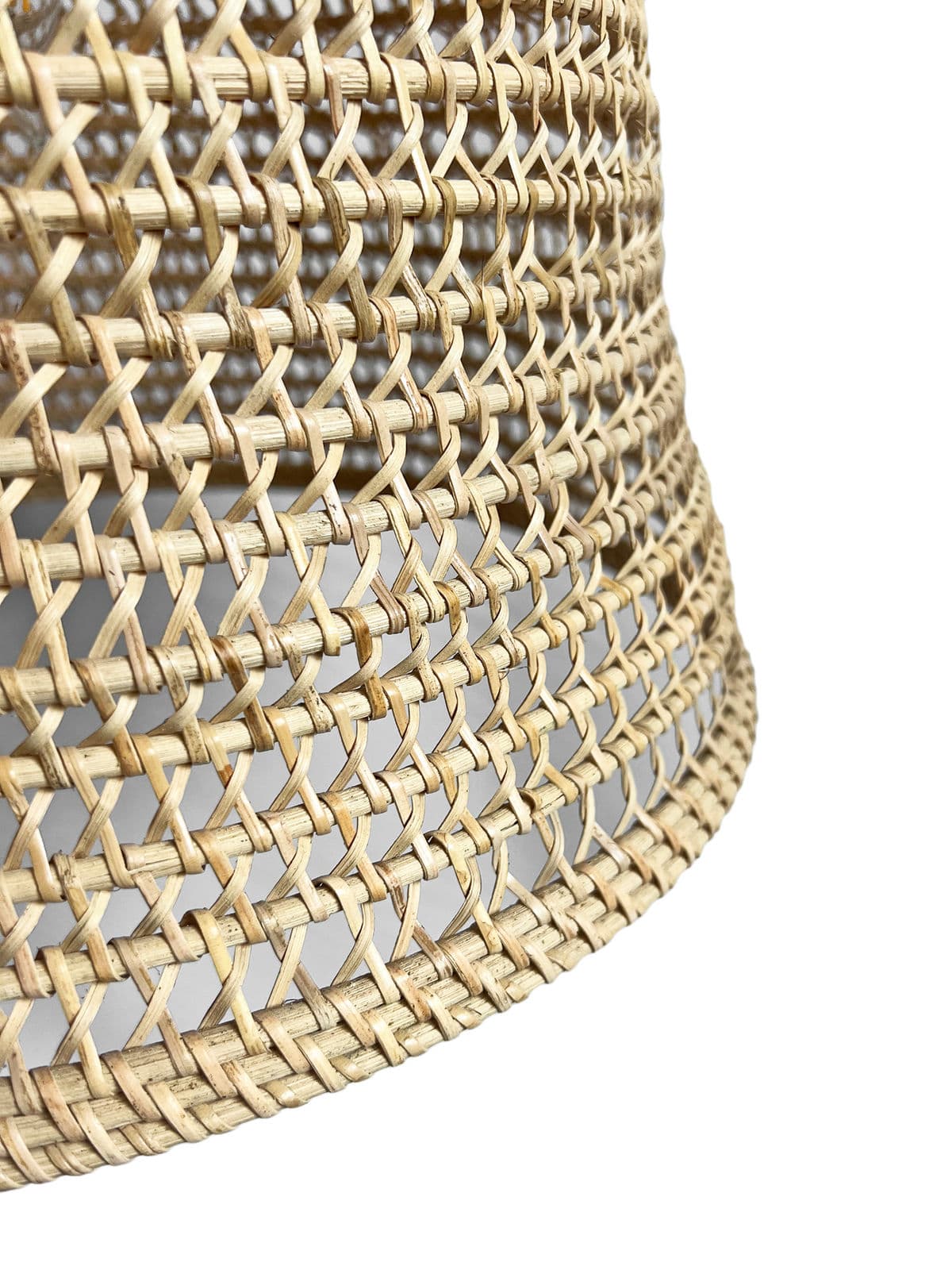 Wicker Basket Weave Bell Pendant Light - Thumbnail 12