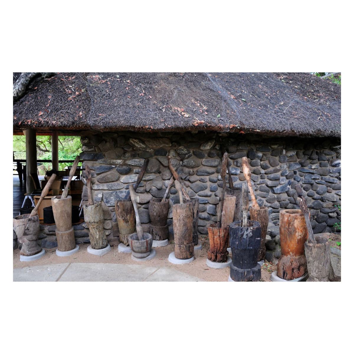 Large Vintage Guinea Wood Pestle Bowl - Thumbnail 12