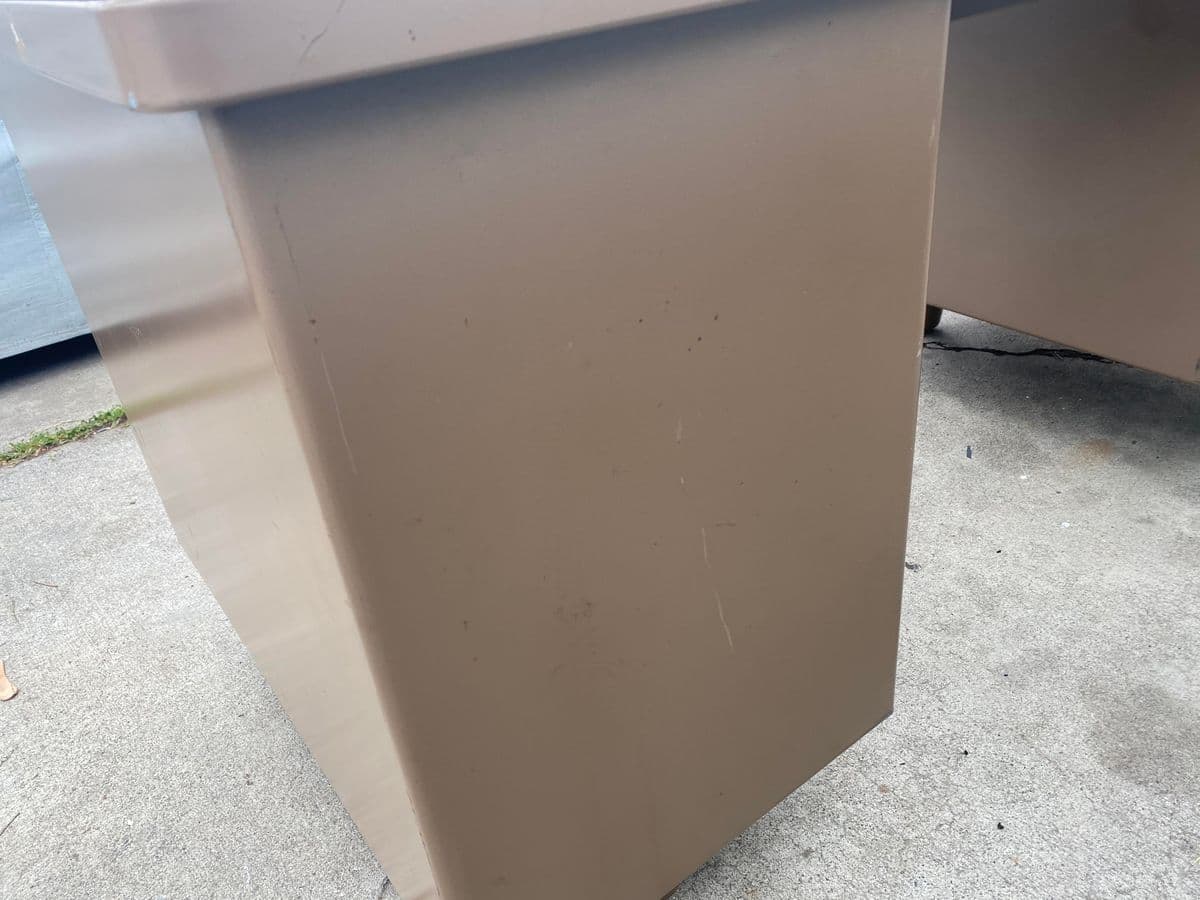 Vintage Holga Company Mid Century Modern Metal Tanker Desk - Thumbnail 11