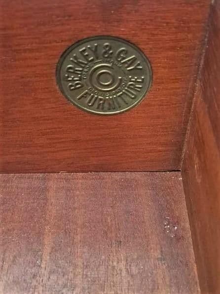 Antique Berkey & Gay Grand Rapids 'Span-Umbrian' Walnut, Burlwood and Polychrome Cabinet - Circa 1917 - Thumbnail 12