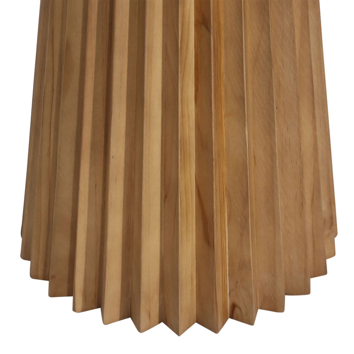 Round Fluted Wood Side Table - Thumbnail 12