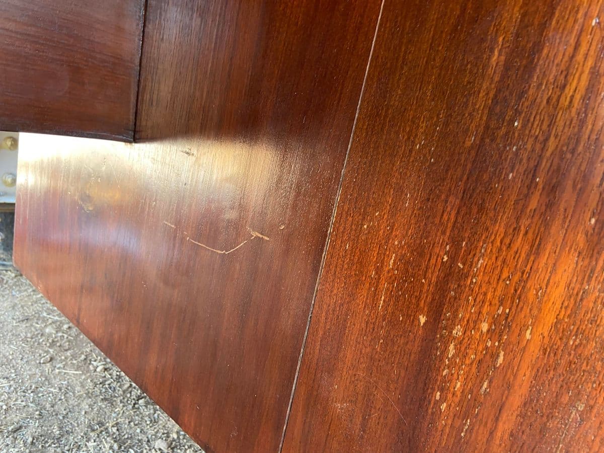 1980s Vintage Modern Teak Wood Desk From the Philippines. - Thumbnail 11