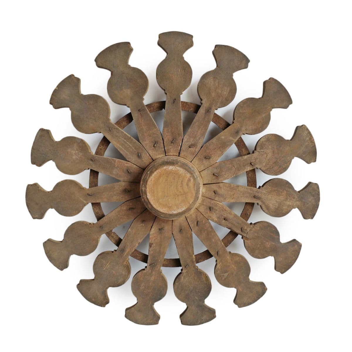 Vintage India Wood Sewing Wheel - Thumbnail 12