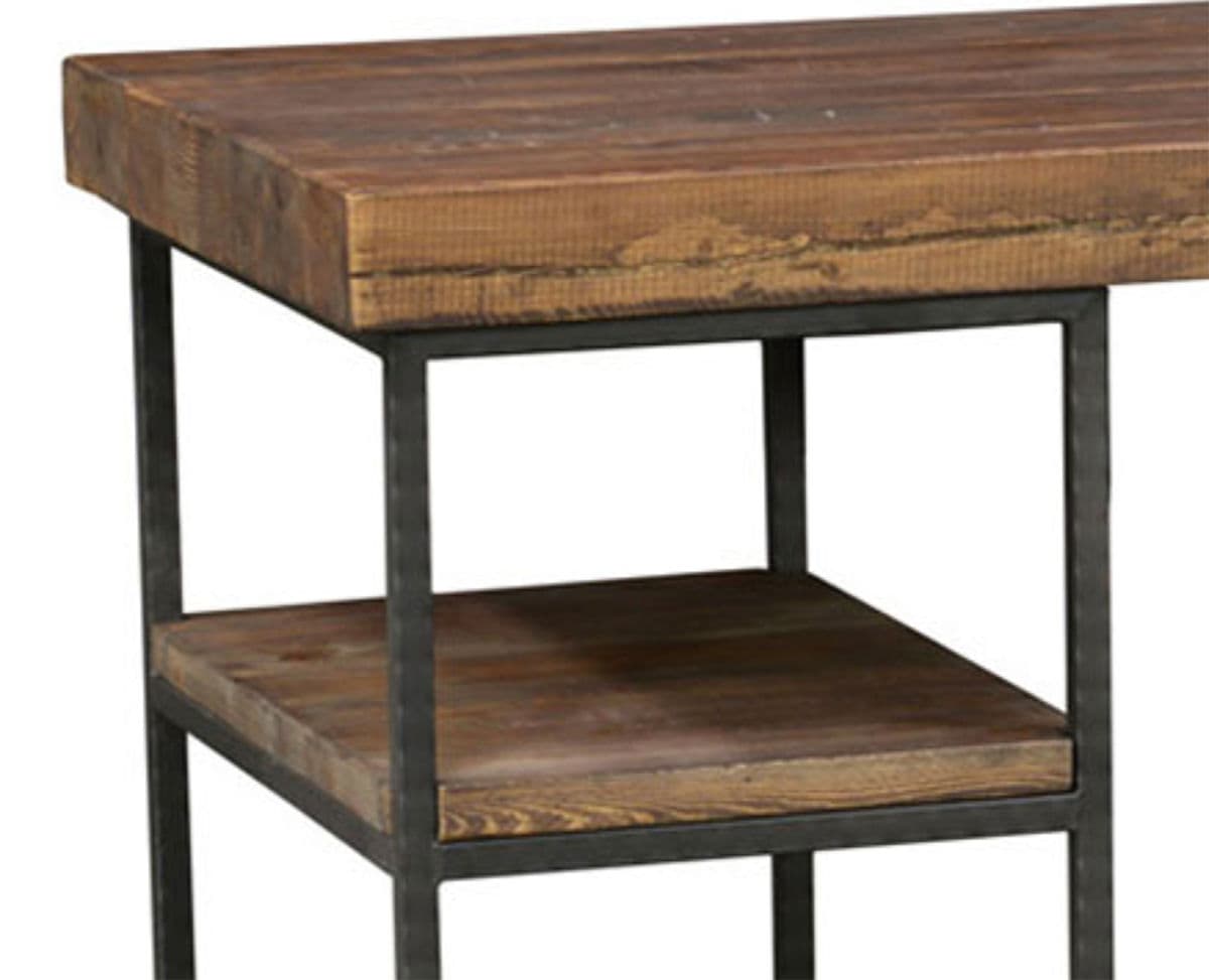 Reclaimed Wood & Iron Shelf Desk - Thumbnail 12
