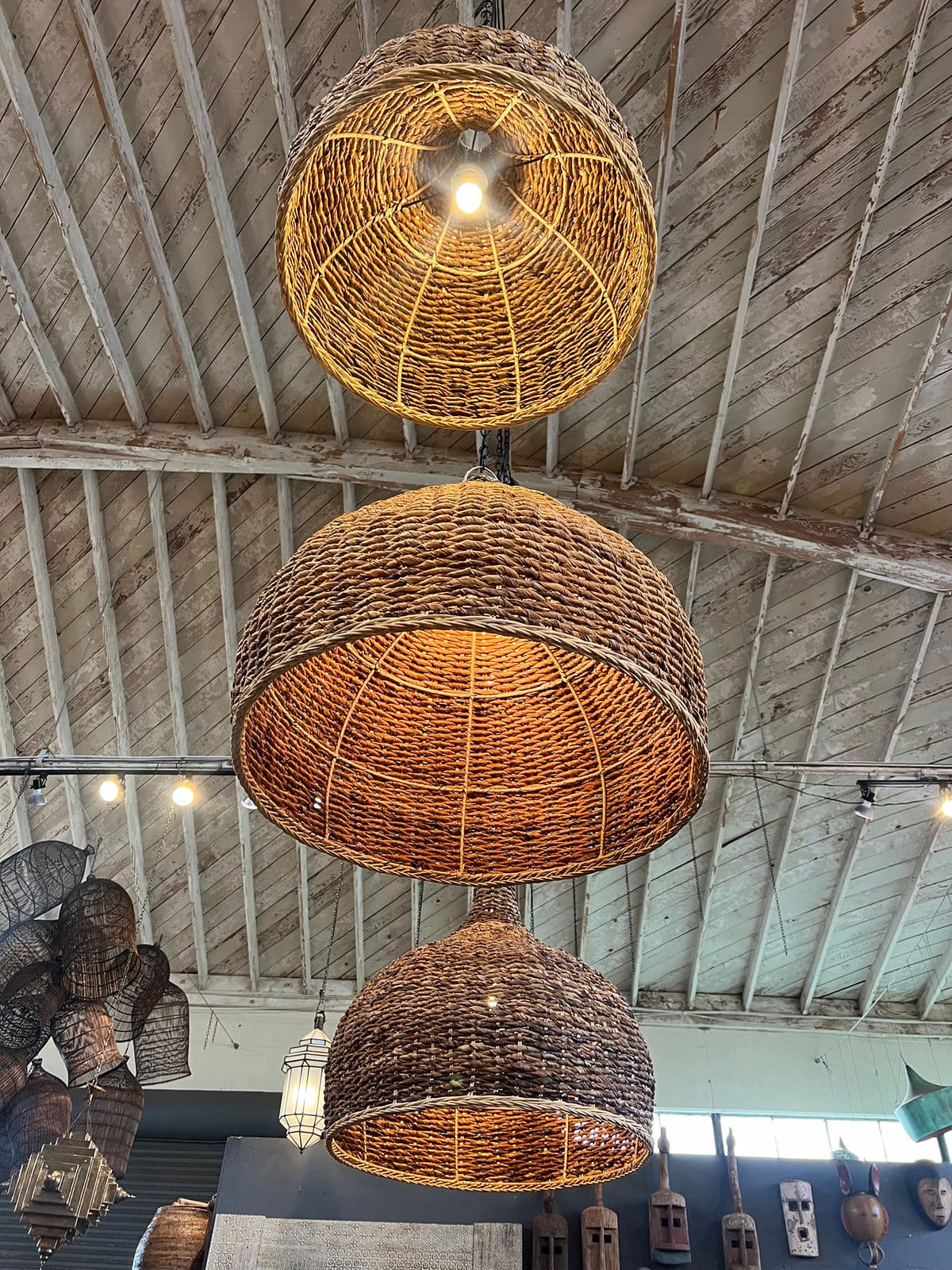 Banana Leaf Woven Pendant Light Medium - Thumbnail 12