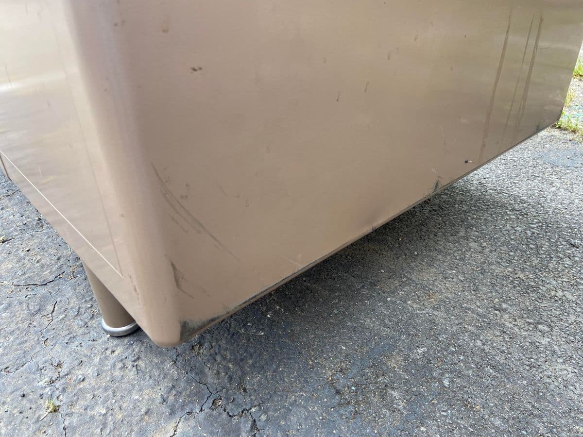 1980s Steelcase Vintage Mid Century Modern Metal Tanker Desk - Thumbnail 11