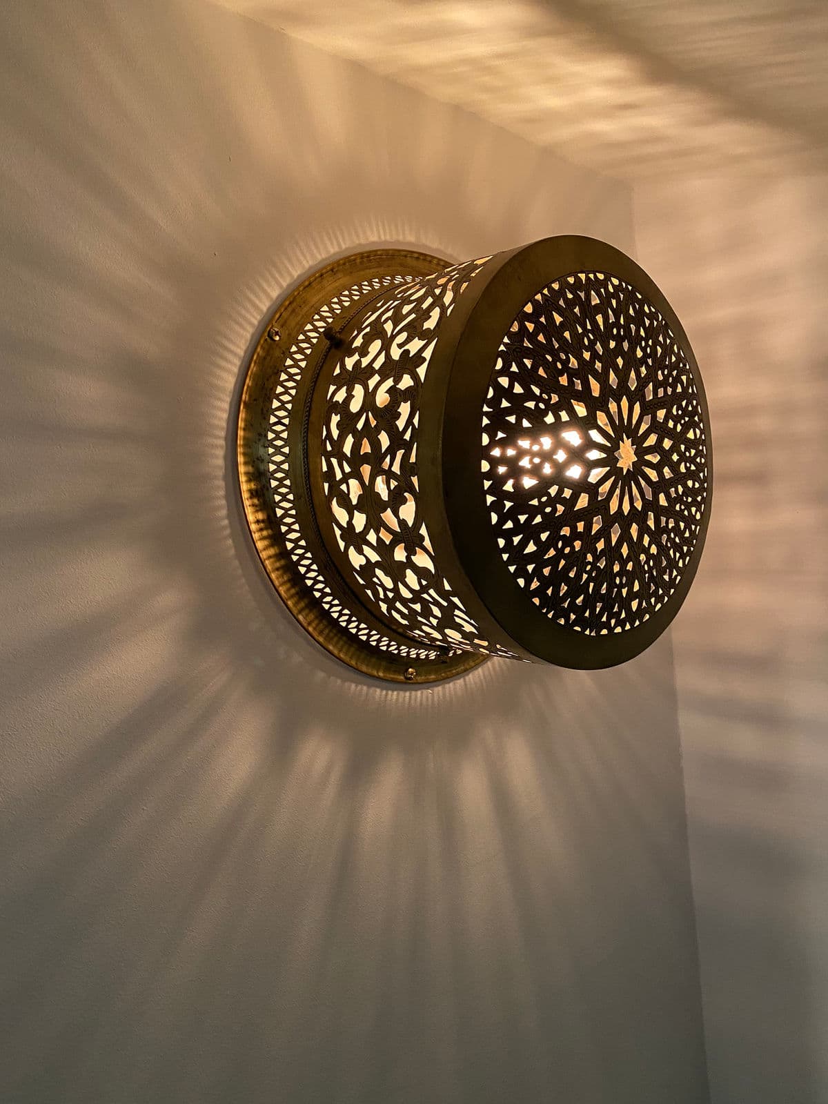 Brass Moroccan Wall / Ceiling Sconce - Thumbnail 12