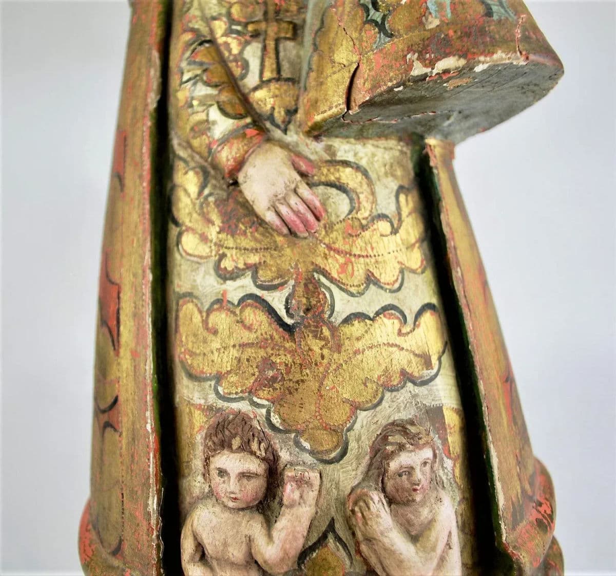 17th Century "Nuestra Señora De Los Desamparados" Wood and Polychrome Image of Valencian Patroness - Thumbnail 13