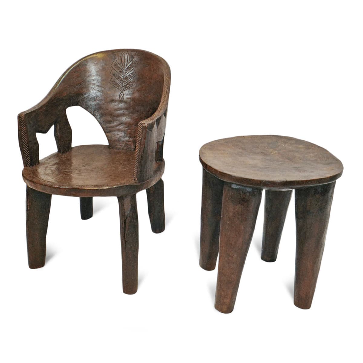 Vintage Guinea Village Chief Chair - Thumbnail 13