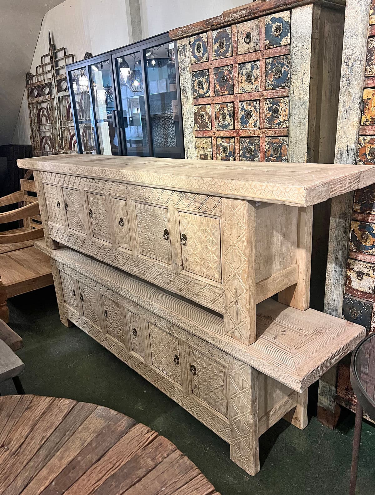 Vintage Raw Mongolian Cabinet - Thumbnail 13