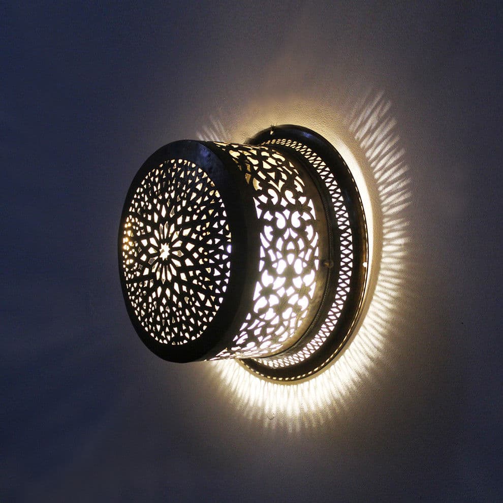 Brass Moroccan Wall / Ceiling Sconce - Thumbnail 13