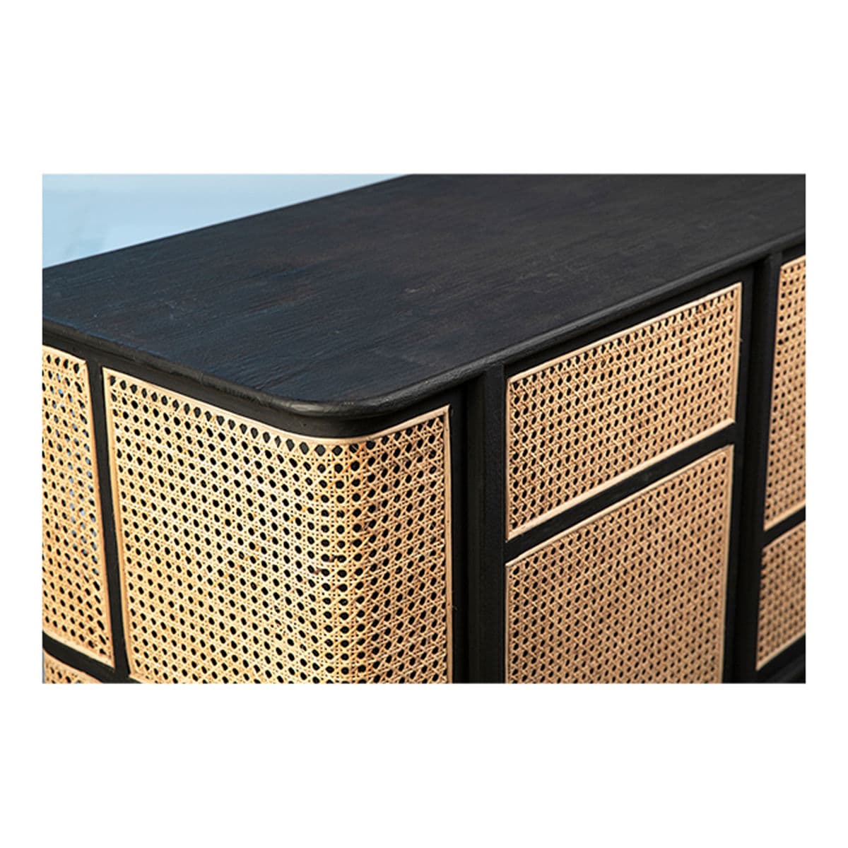 Deco Black & Cane Sideboard - Thumbnail 14