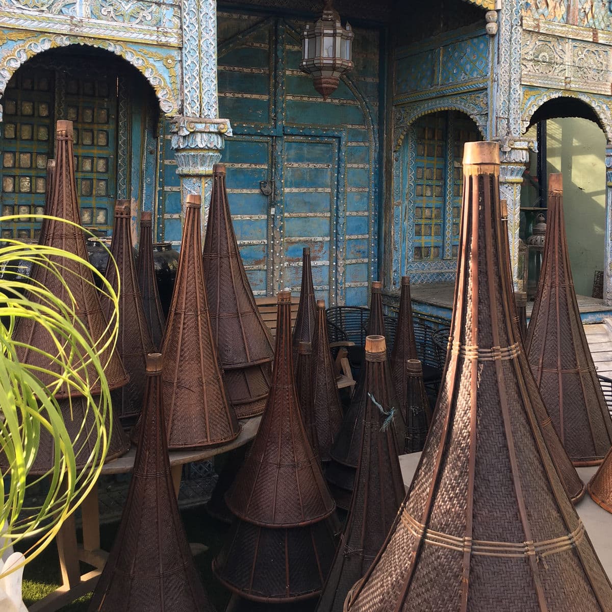 Antique Naga Village Basket Lantern - Thumbnail 14