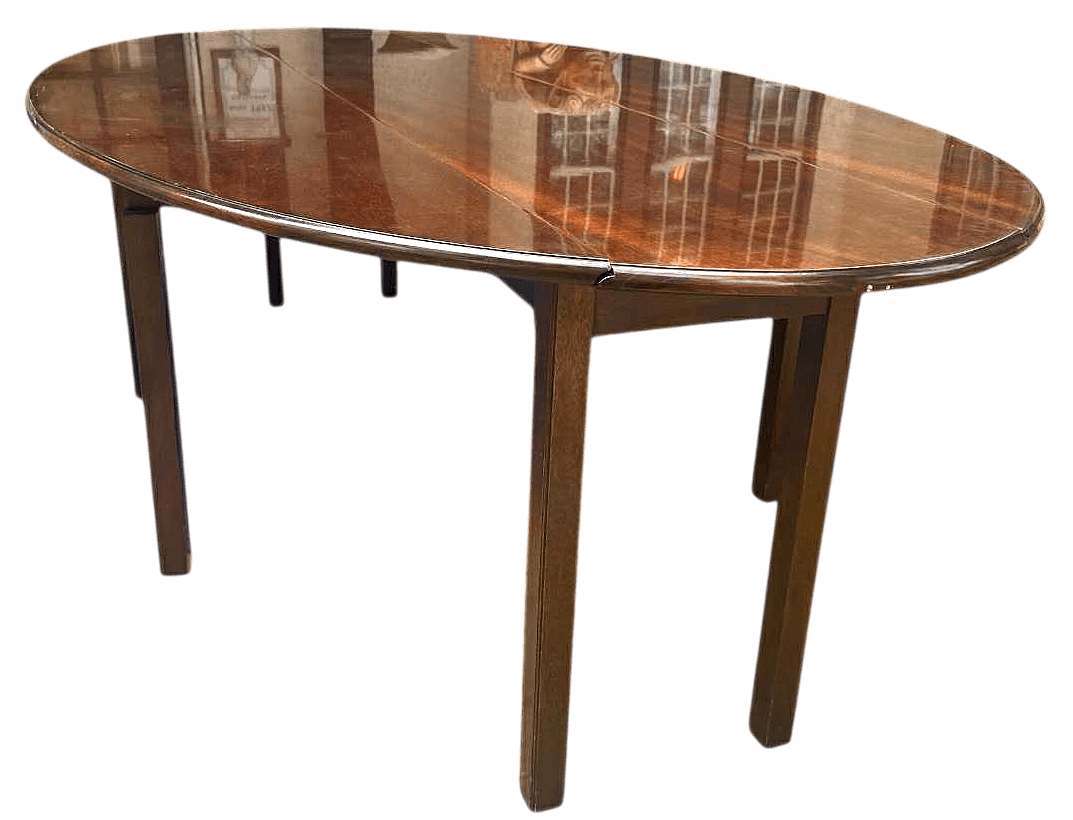 1990s Kindel Grand Rapids 'Irish Georgian Society' Collection Mahogany 8' Drop Leaf Wake Table or Dining Table - Thumbnail 14