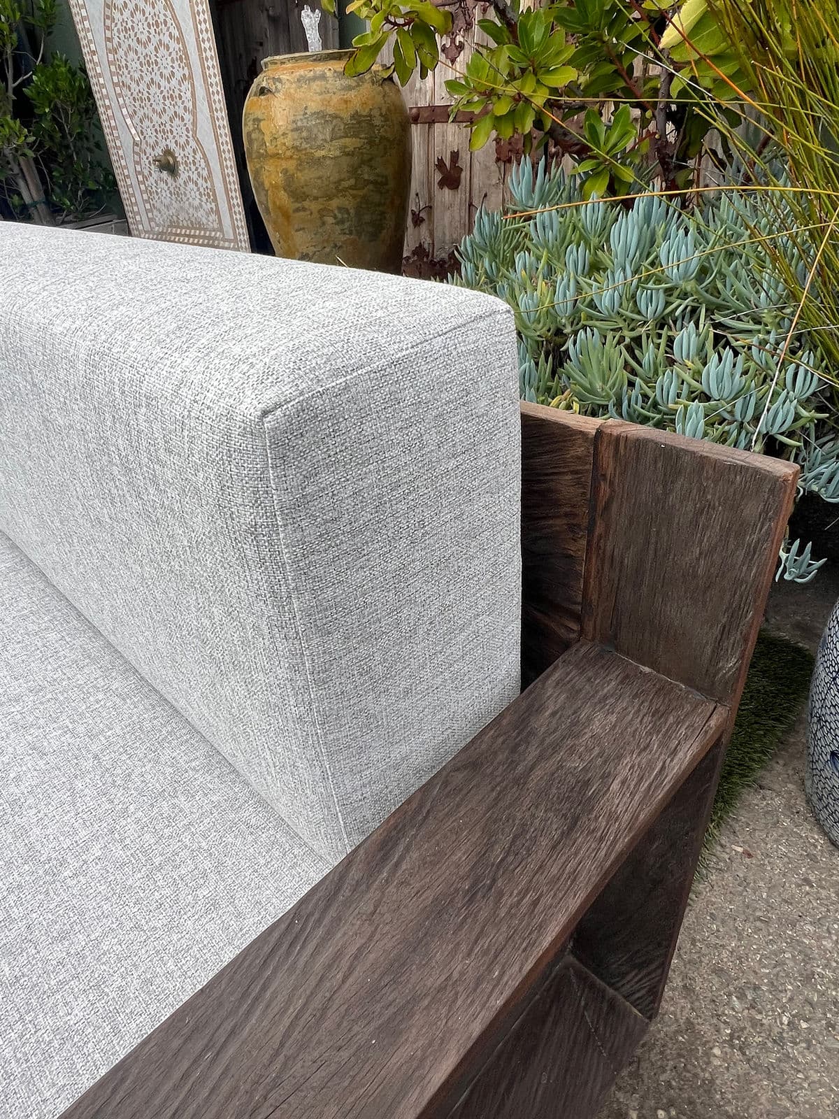 Modern Barn Wood U Sectional Sofa - Thumbnail 14