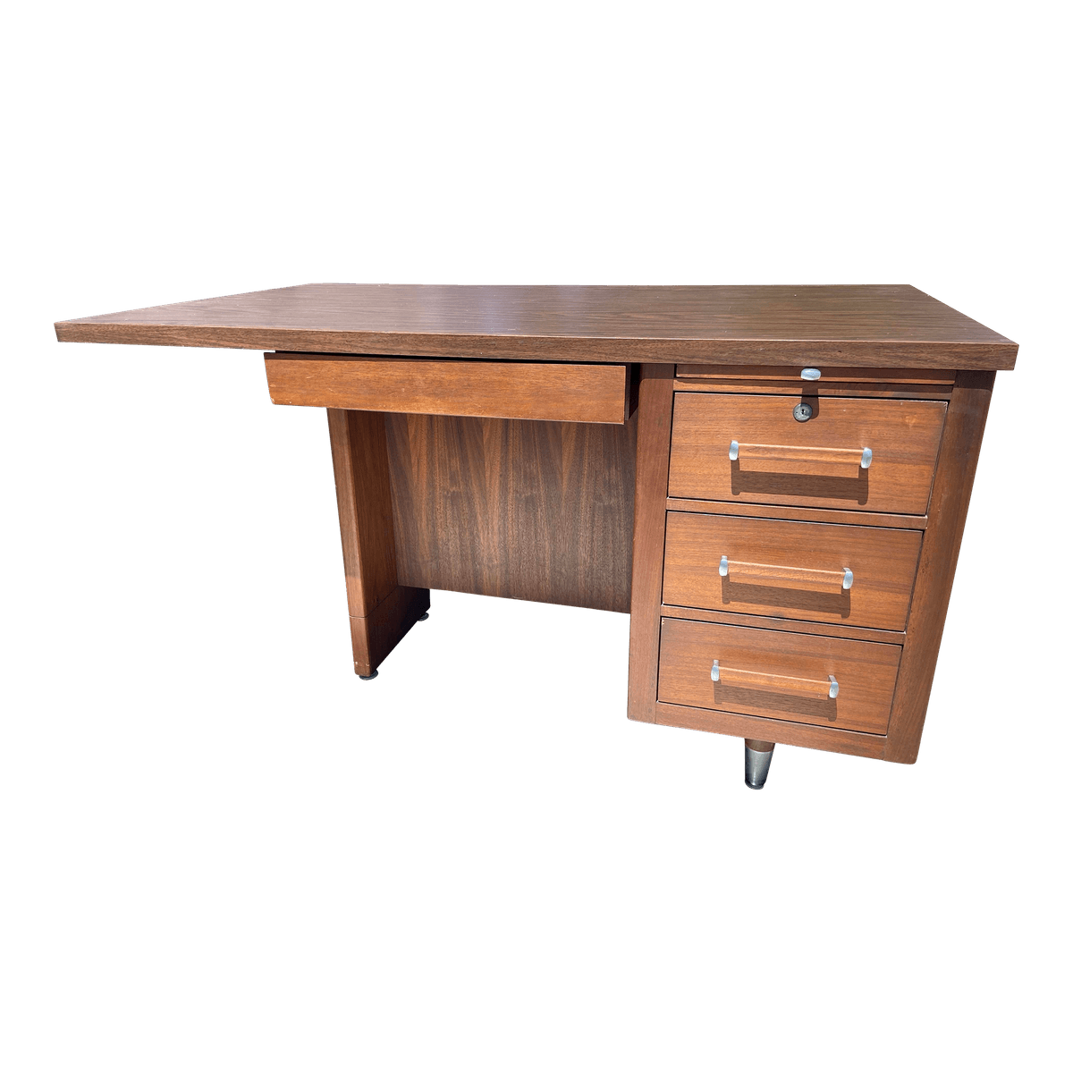 1960s Vintage Mid Century Modern Alma Desk - Thumbnail 14