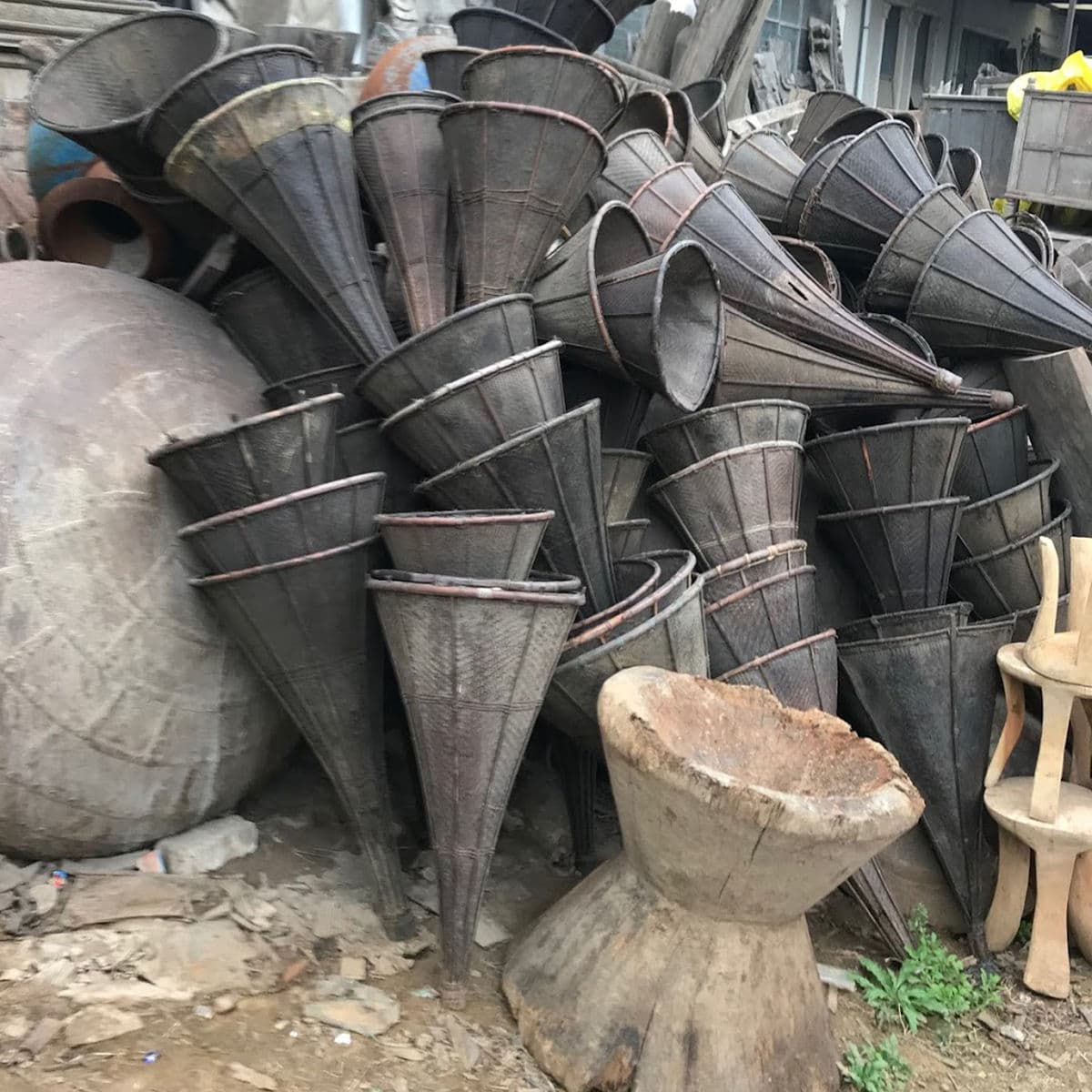 Antique Naga Village Basket Lantern - Thumbnail 15