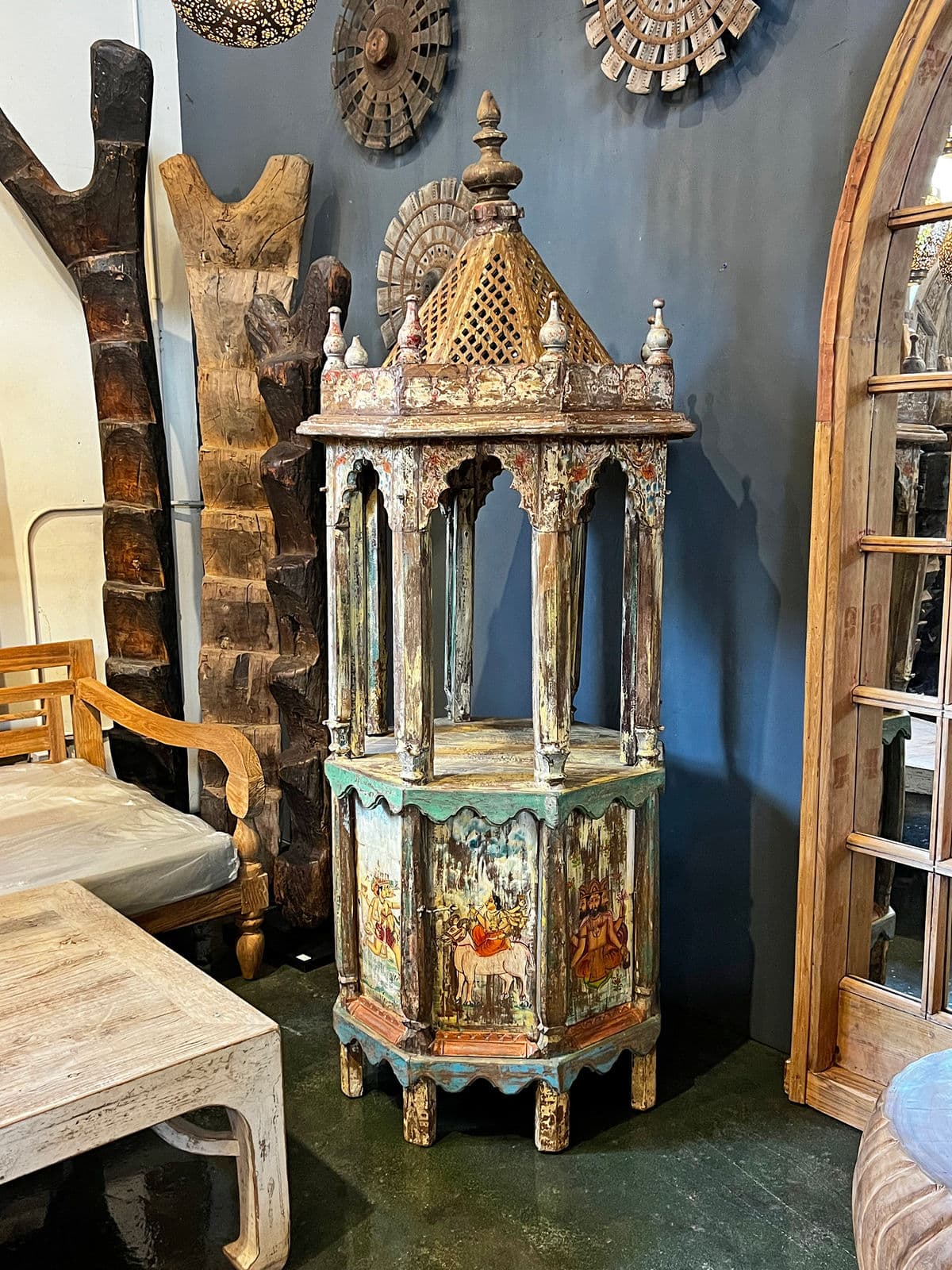 Antique Jaipur Painted Temple - Thumbnail 16