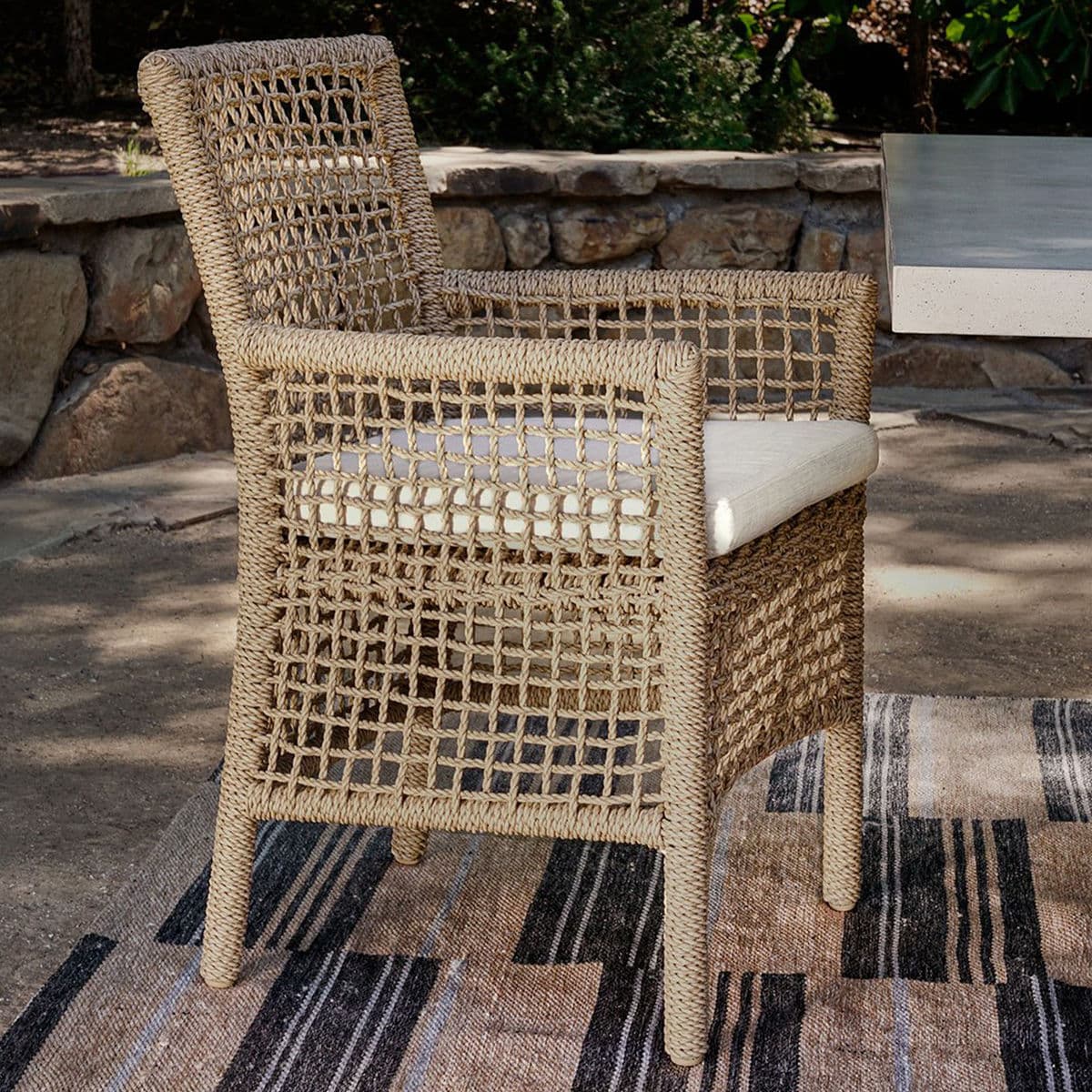 Outdoor Rope Dining Arm Chair - Thumbnail 16