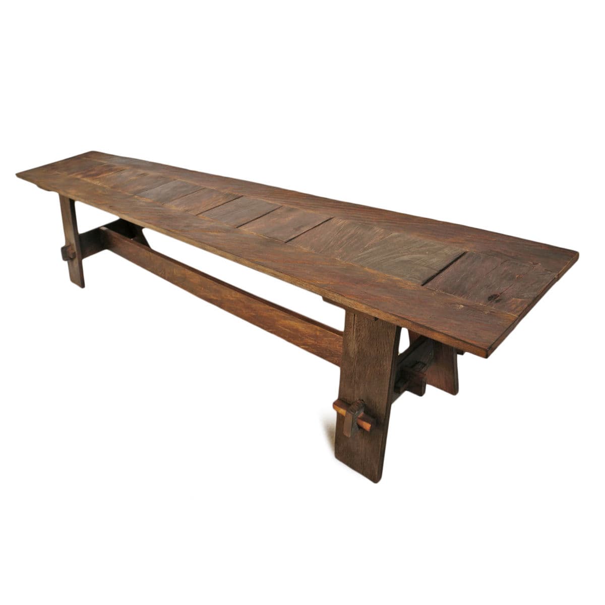 Modern Barn Wood Outdoor Dining Table w/Benches - Thumbnail 18