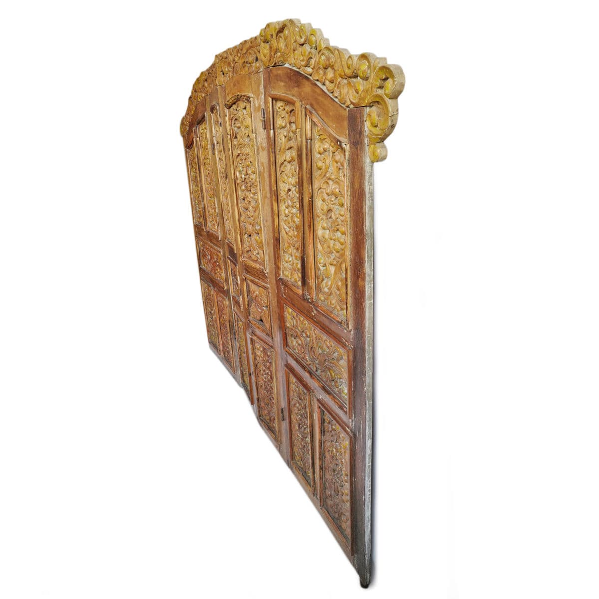 Antique Balinese Carved Wall Panel Doors - Thumbnail 3