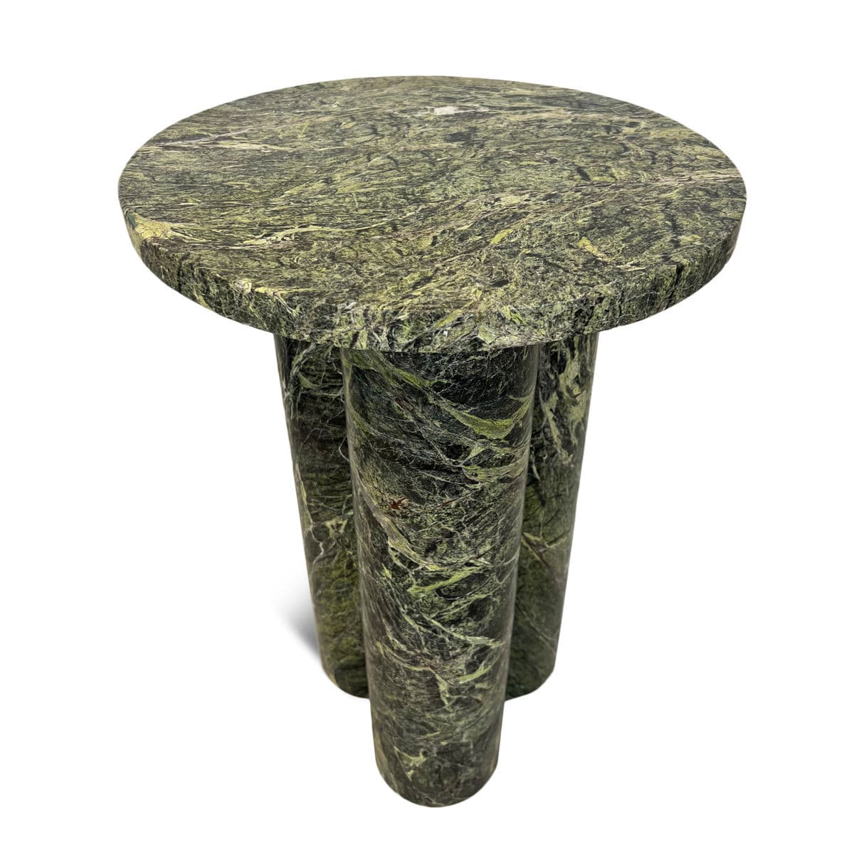 Green Bidasar Marble Side Table - Thumbnail 3